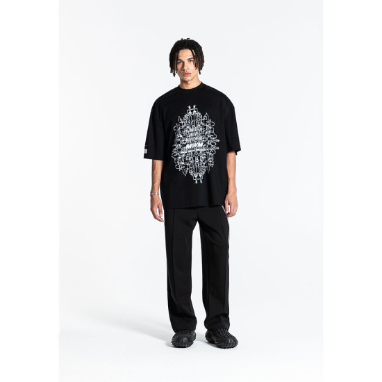 MWM Unisex κοντομάνικη μπλούζα Faces Print Ultra-Oversized Tee